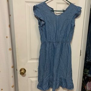 Old Navy Denim Ruffle Dress